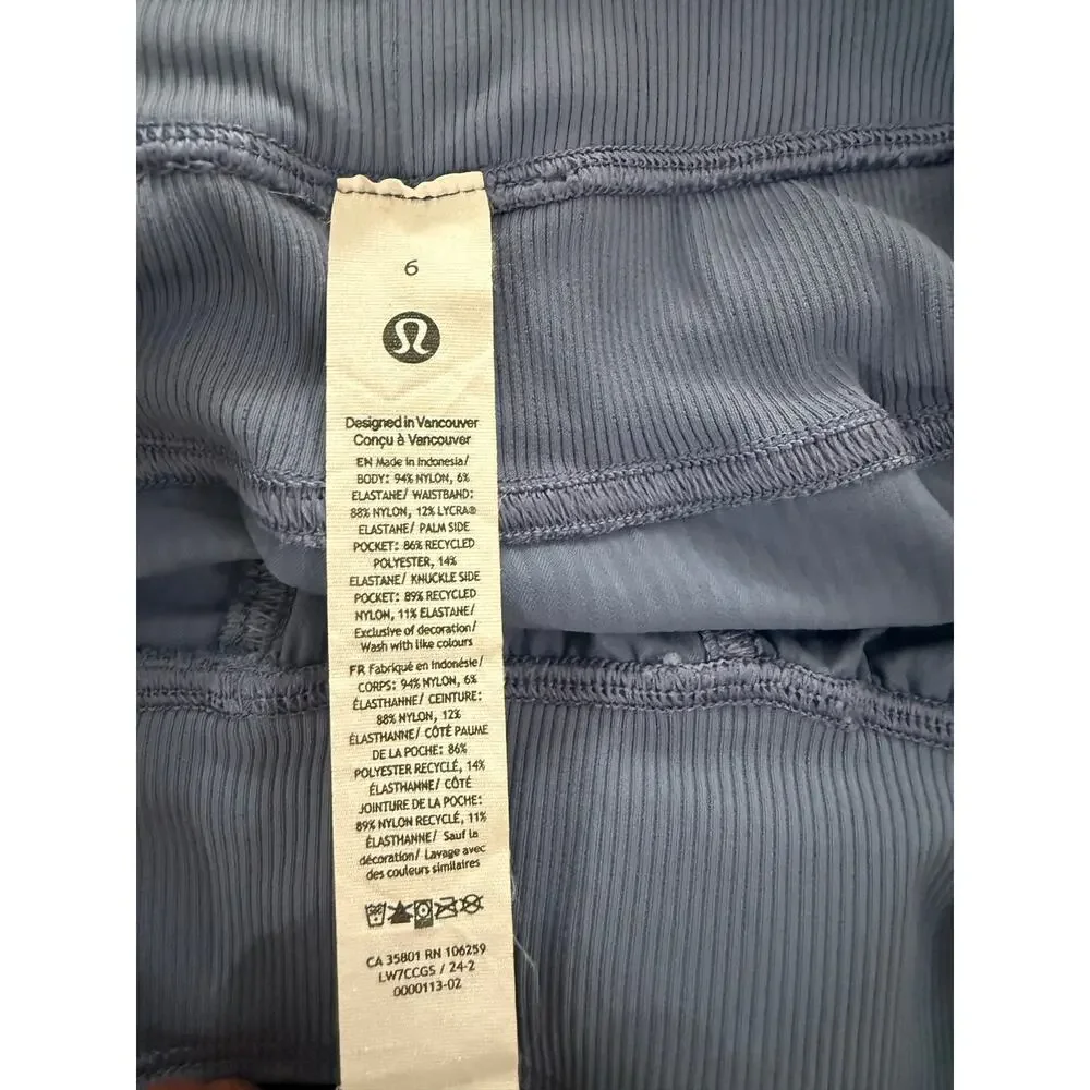 Lululemon Dance Studio High Rise Short 3.5” Oasis Blue Size 6 Women’s